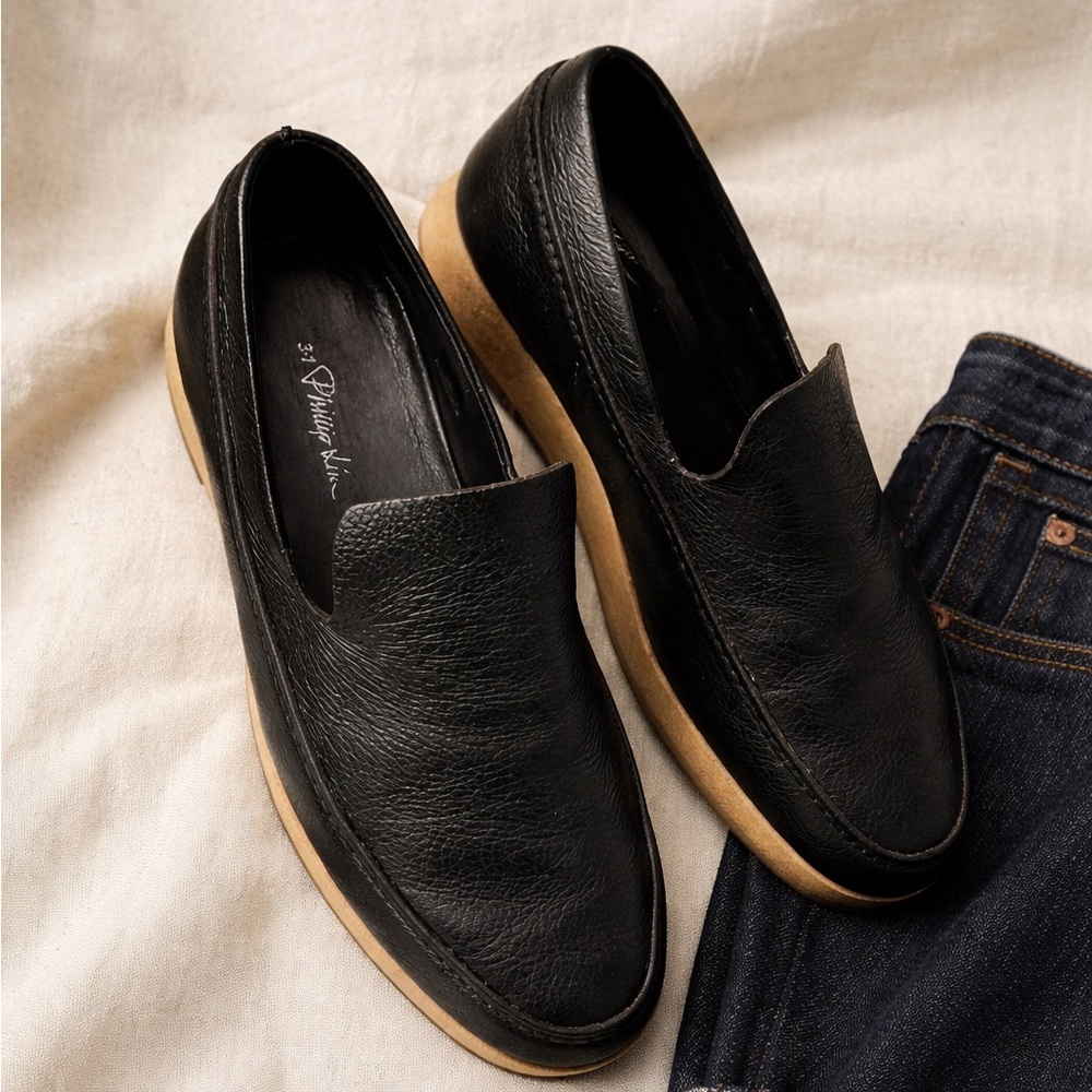 3.1 Phillip Lim Black Leather Loafers – Men’s EU 43 / US 10